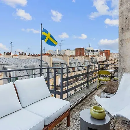 Апартаменты Superbe Studio Avec Grande Terrasse Париж